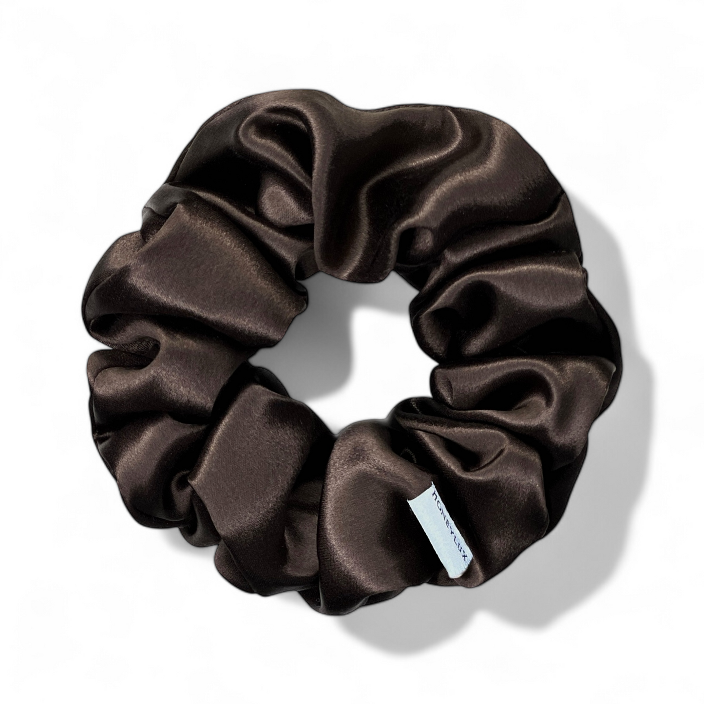 Organic Premium Silk Scrunchie - Chocolate