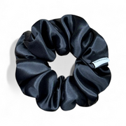 Organic Premium Silk Scrunchie - Black