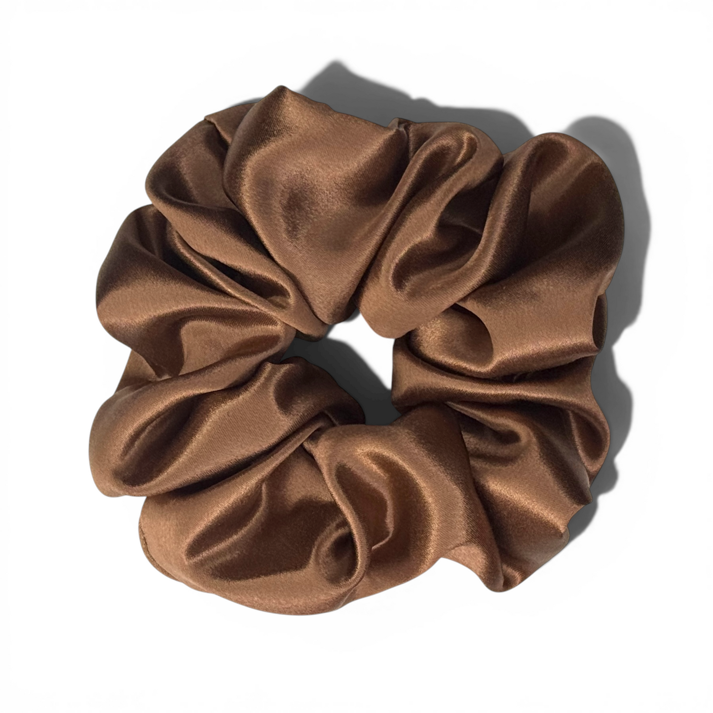 Organic Premium Silk Scrunchie - Mocha