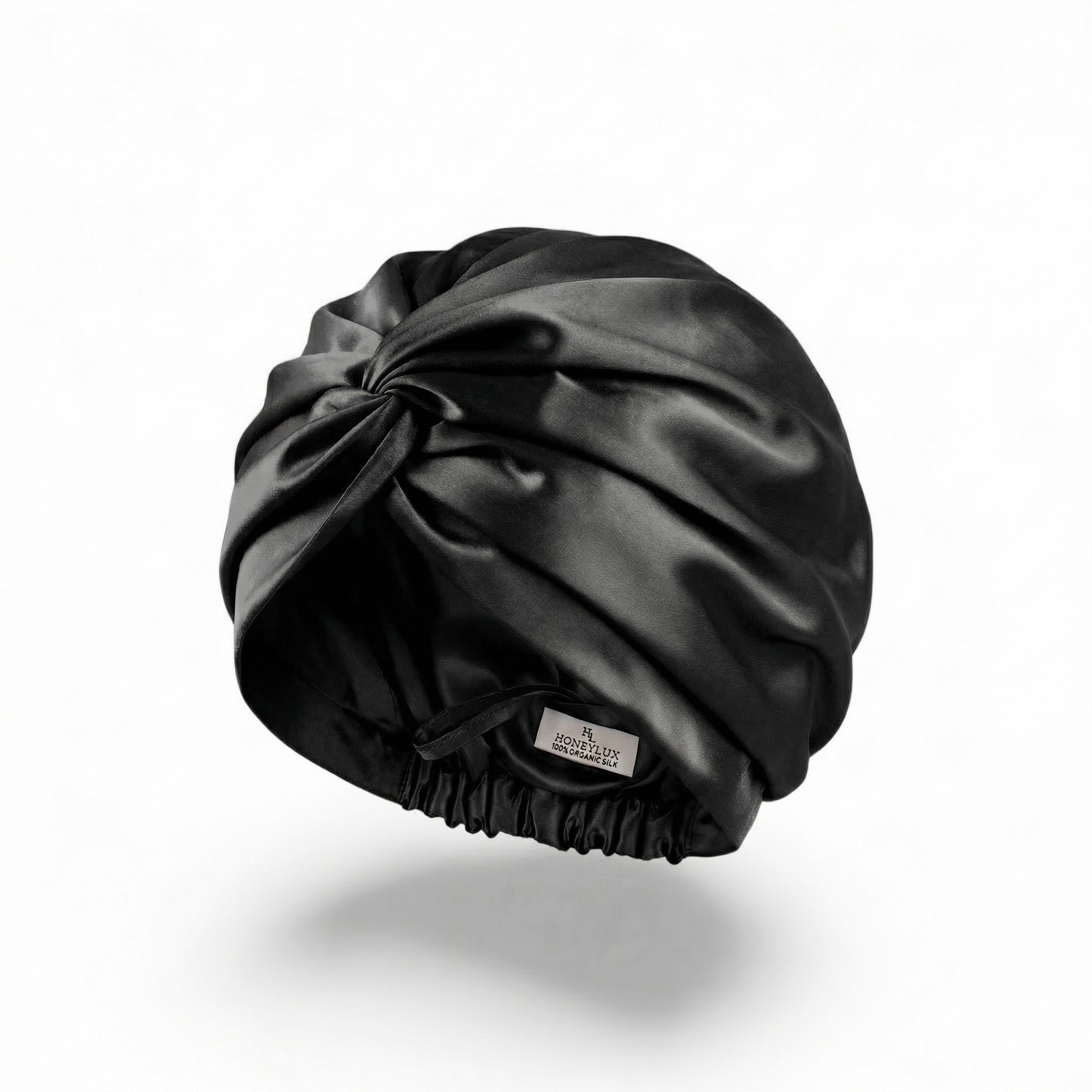 Organic Silk Hair Bonnet - Black