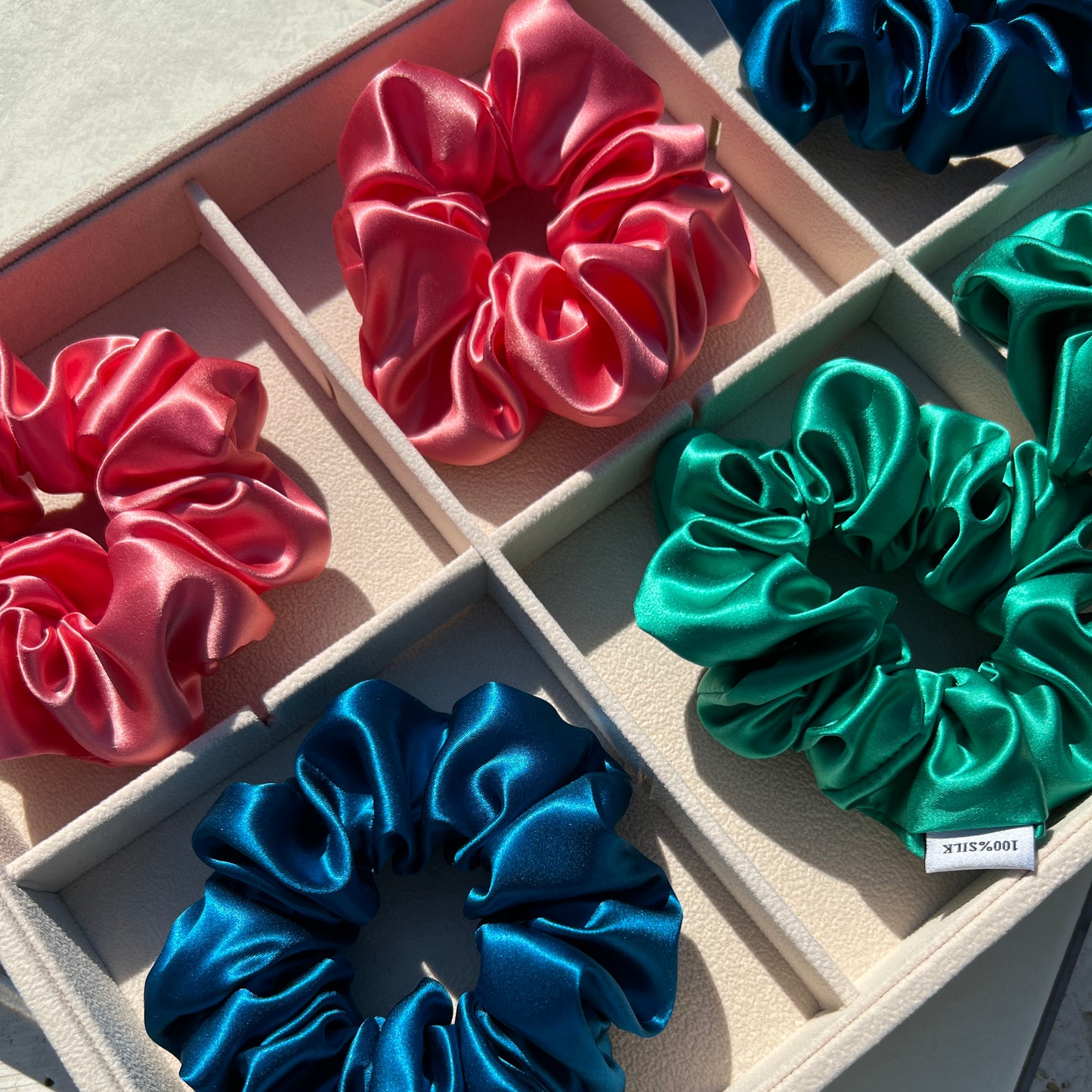 Organic Premium Silk Scrunchie - Watermelon