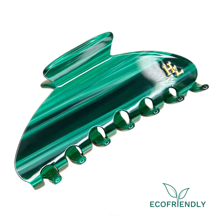 Ecofriendly Acetate Round Claw - Emerald