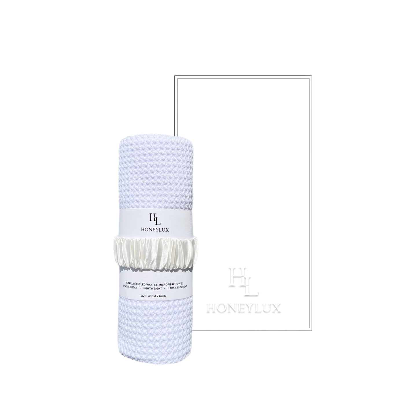 Small Waffle Towel - White