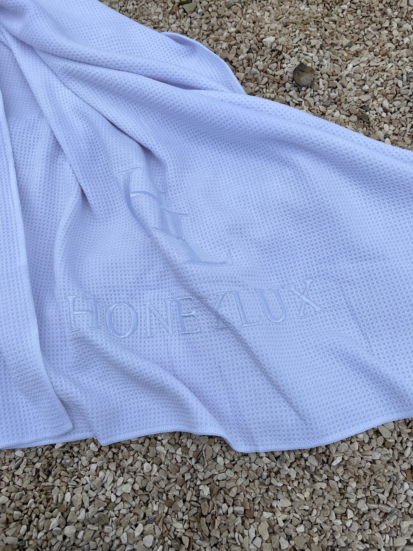 Large Waffle Towel - White