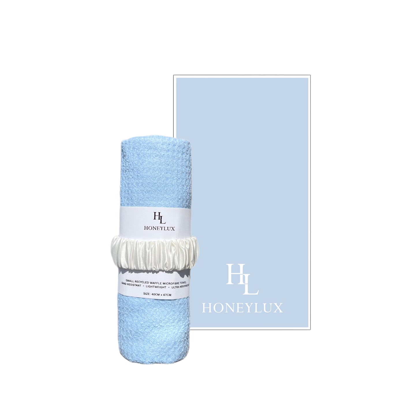 Small Waffle Towel - Light Blue