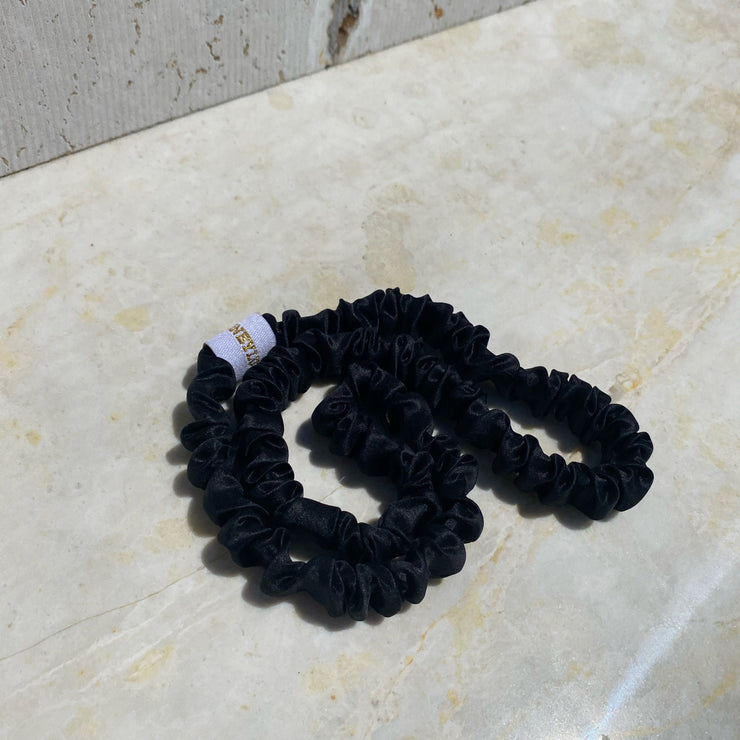 Mini Organic Silk Headband - Black