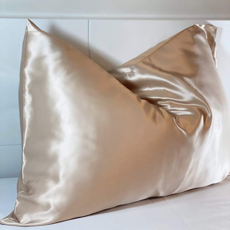 Queen Organic Silk Pillowcase - Champagne