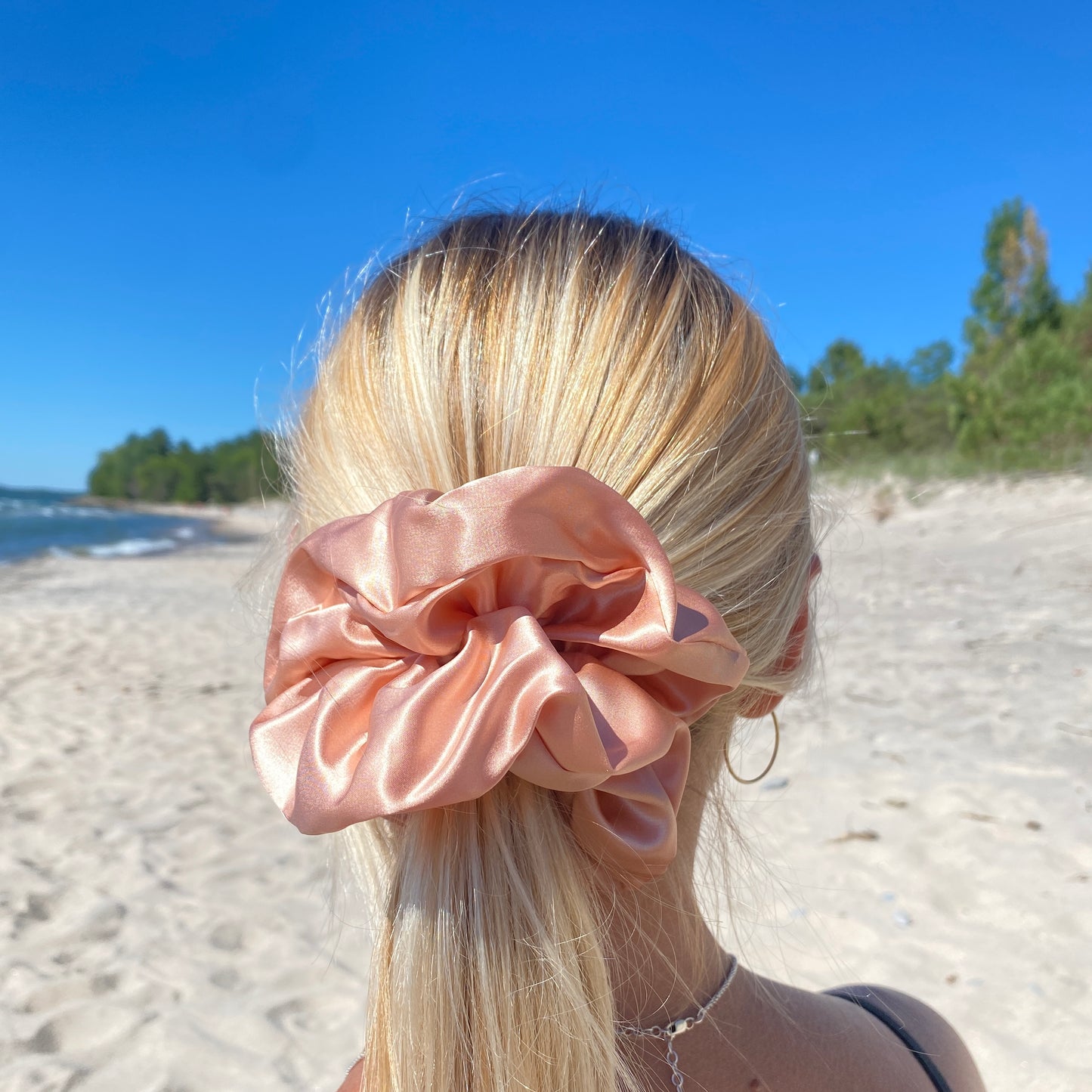 Organic XL Silk Scrunchie - St. Tropez