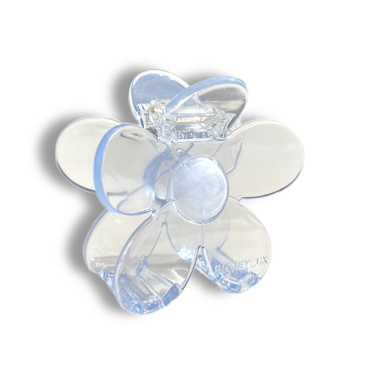 Ecofriendly Acetate Large Flower Clip - Clear