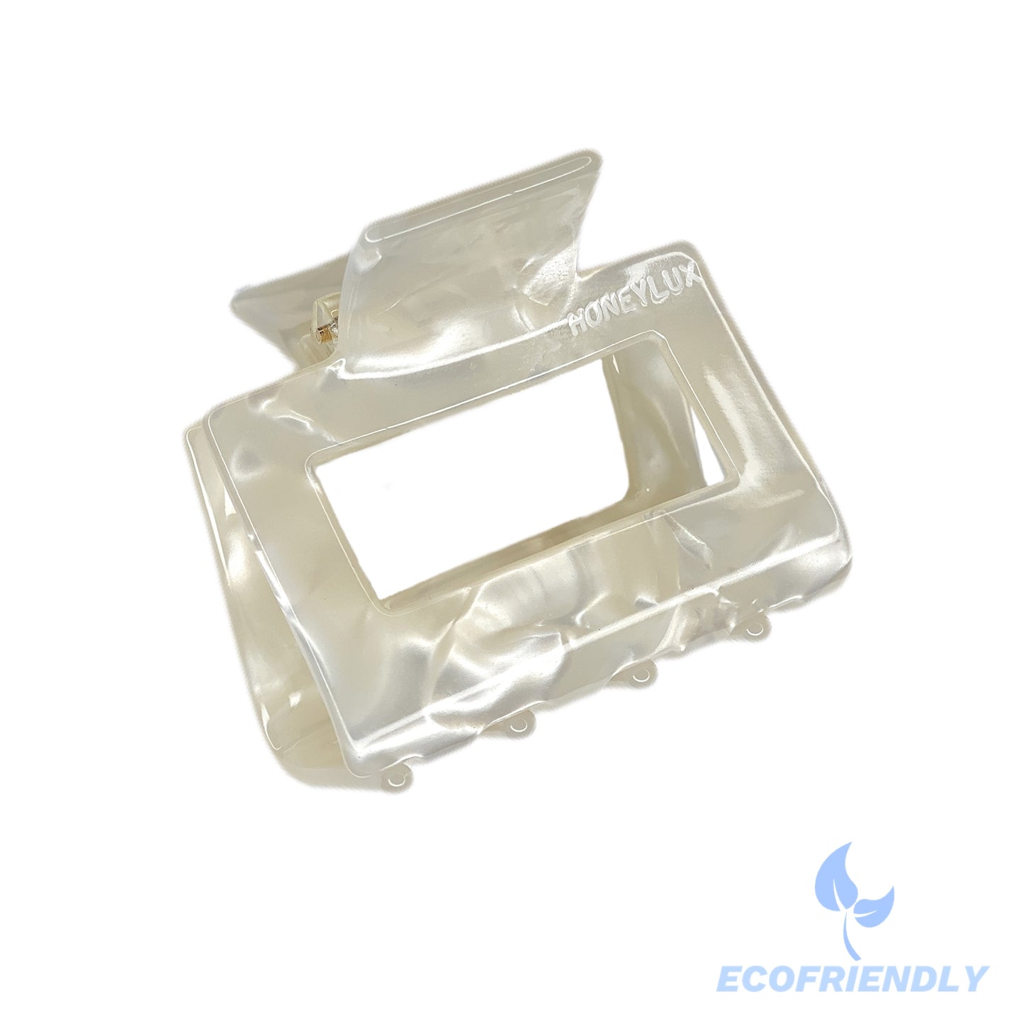 Ecofriendly Acetate Midi Clip - White