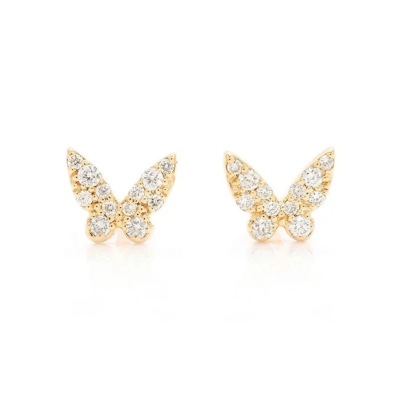 Mini Butterfly Gold Earrings