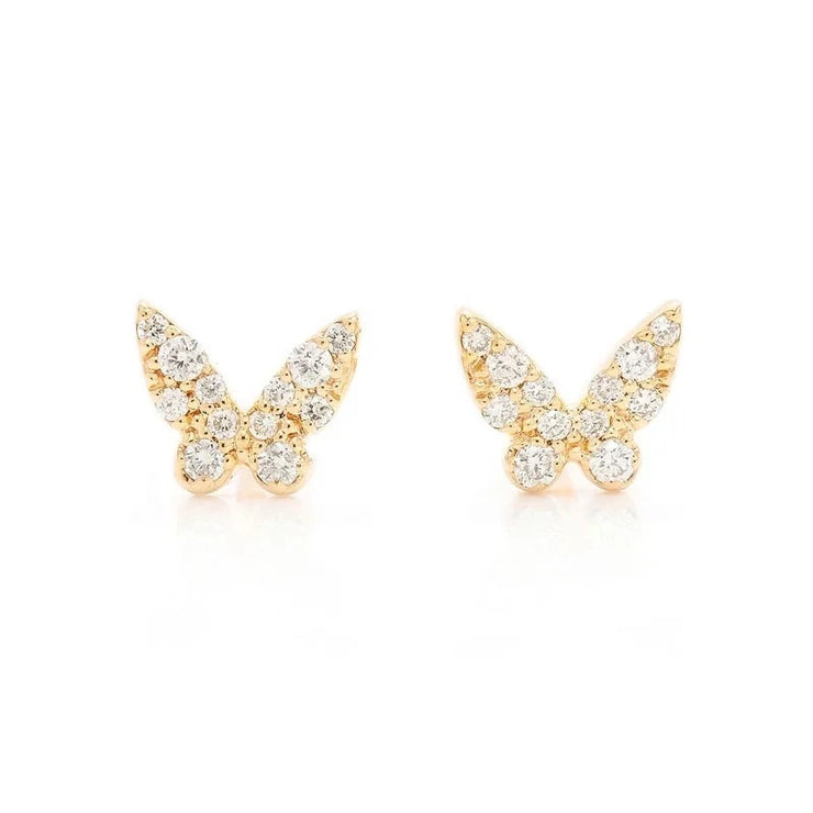 Mini Butterfly Gold Earrings