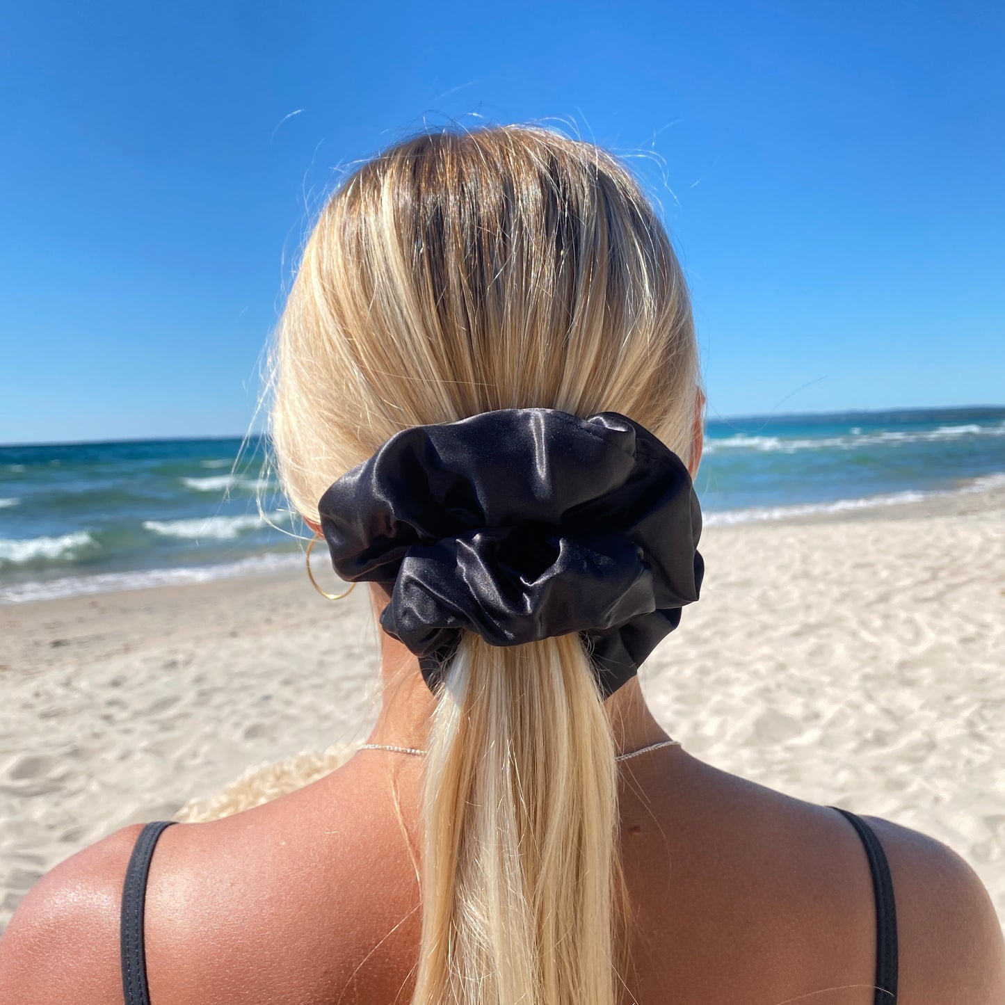 Organic XL Silk Scrunchie - Coco