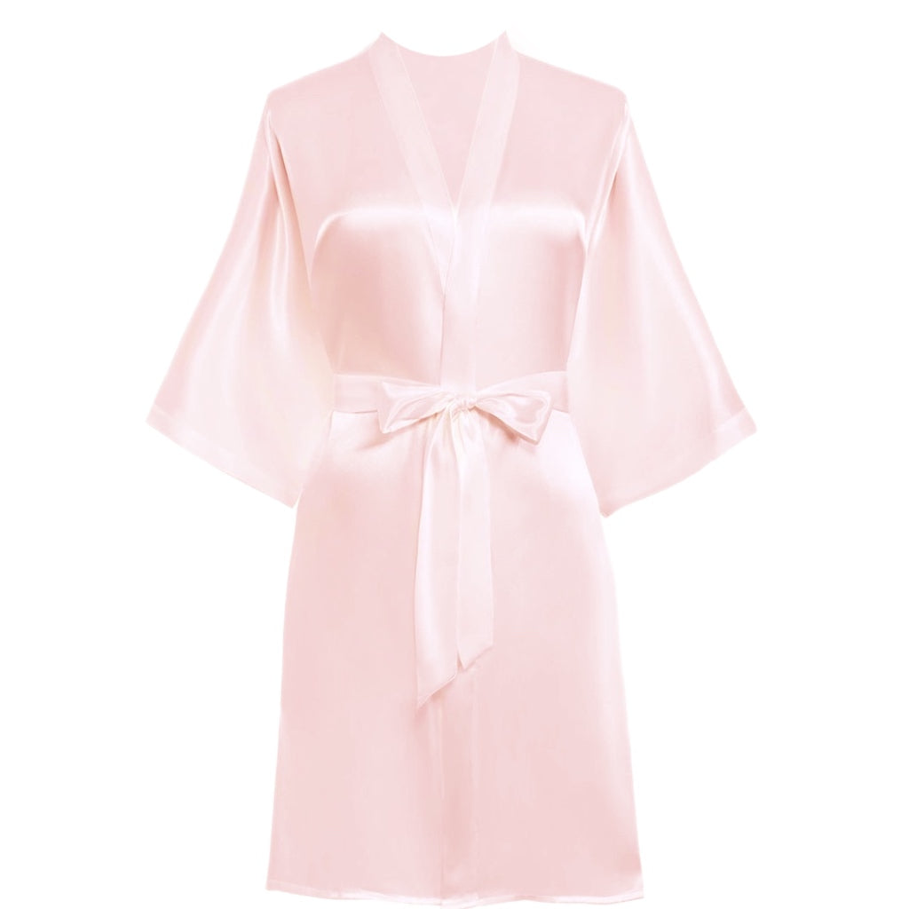 Organic Silk Robe - Pink