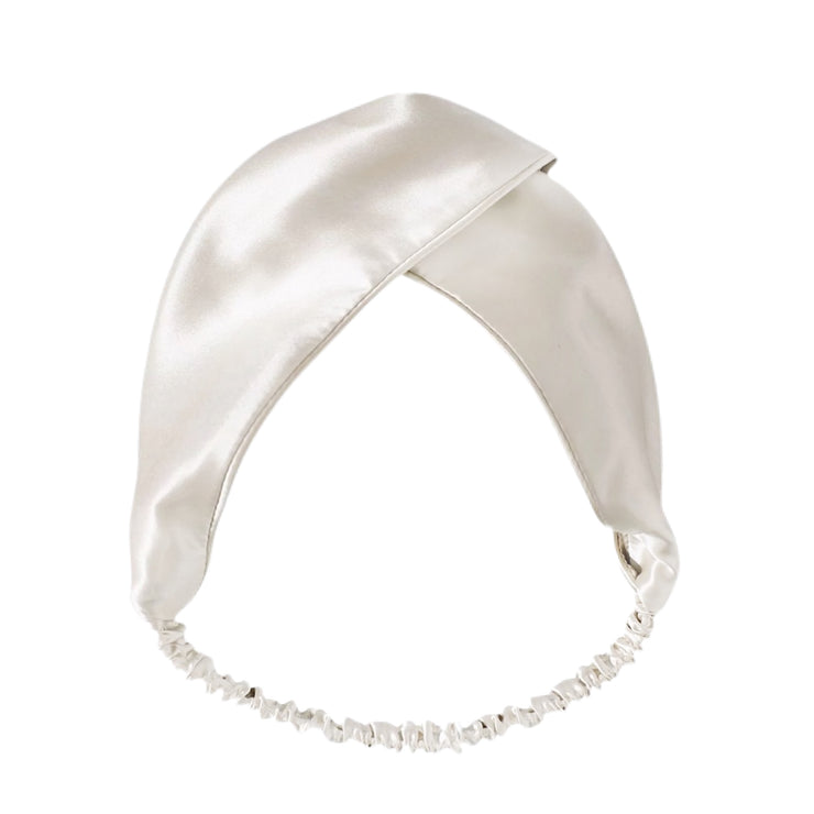 Organic Silk Headband - White