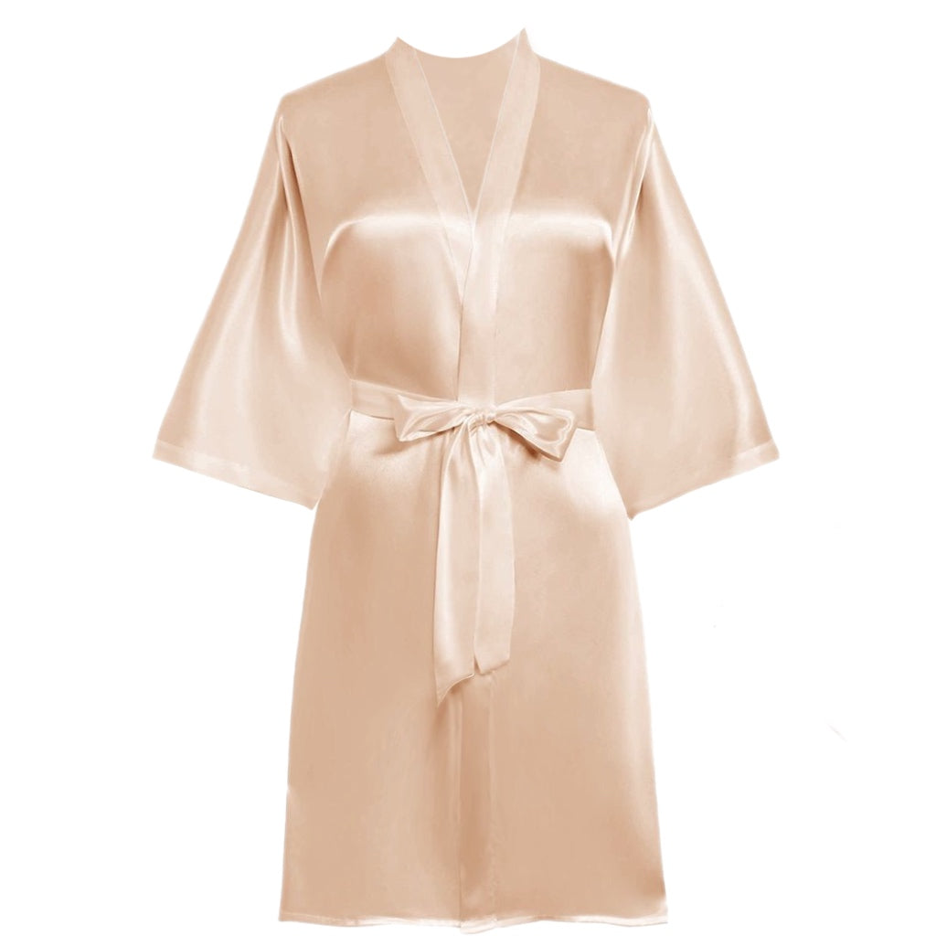 Organic Silk Robe - Champagne