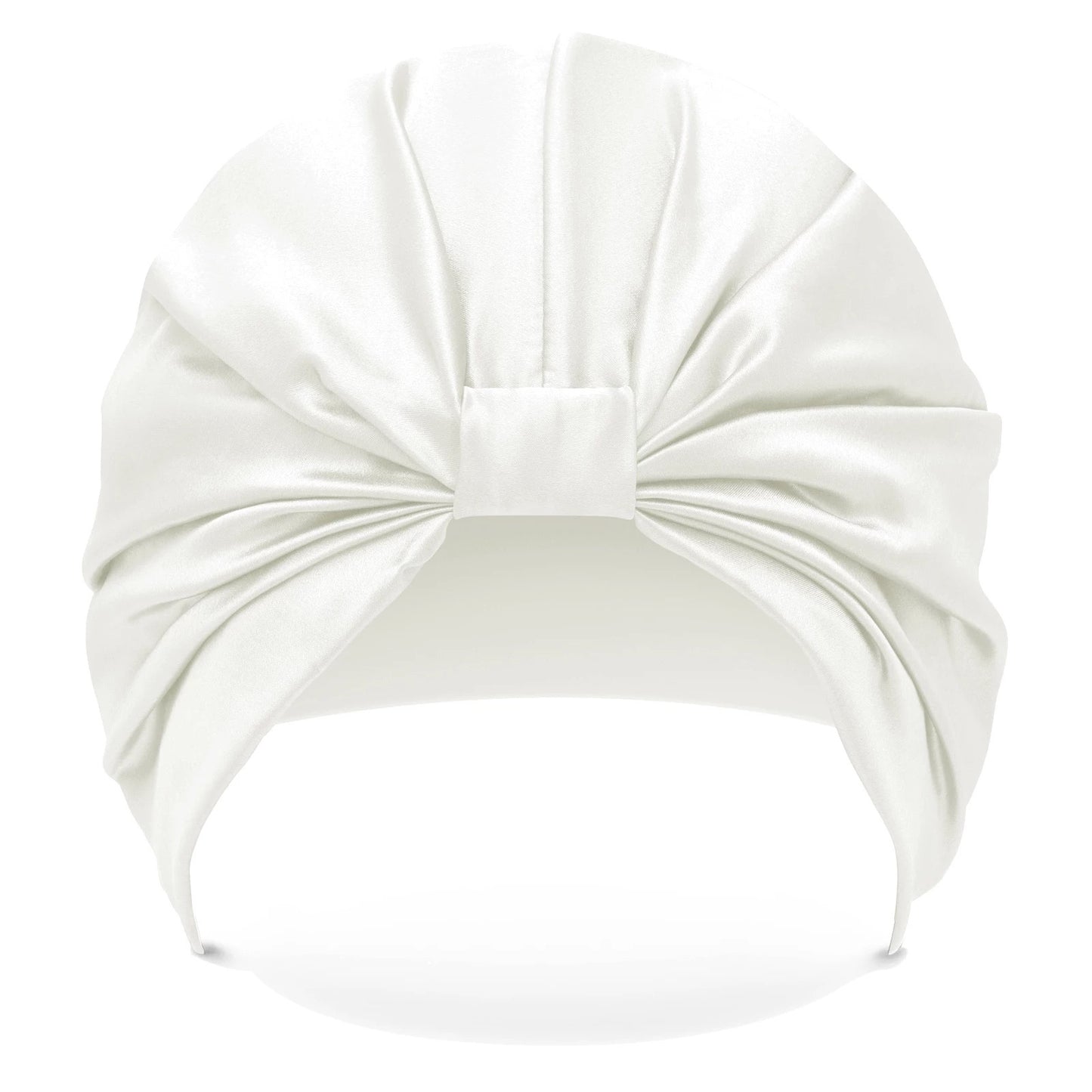 Organic Silk Hair Turban - White