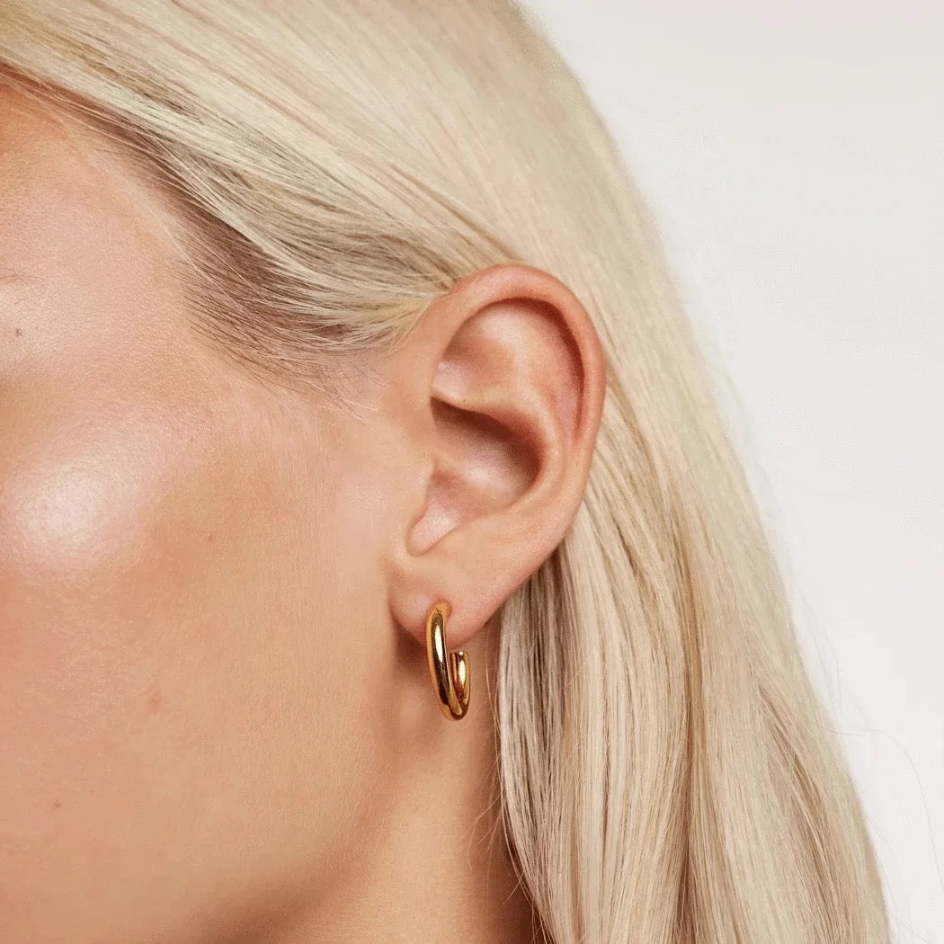 Gold Hoop Earrings - Small