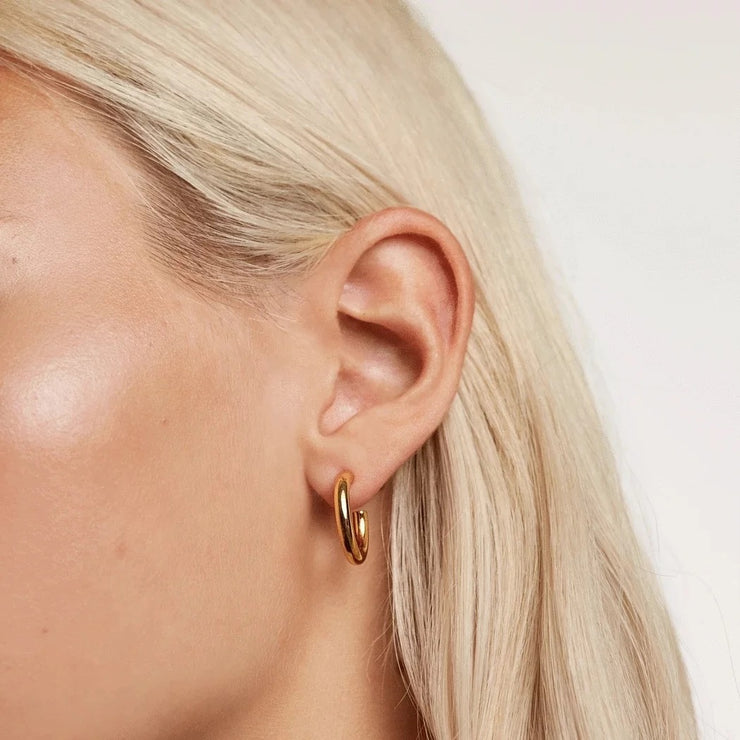 Gold Hoop Earrings - Small