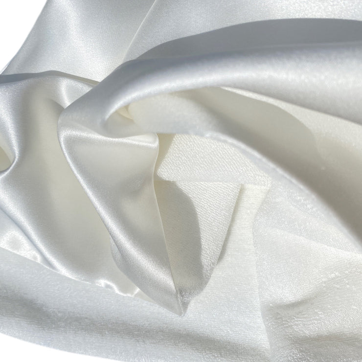 Reversible Silk Hair Wrap - White