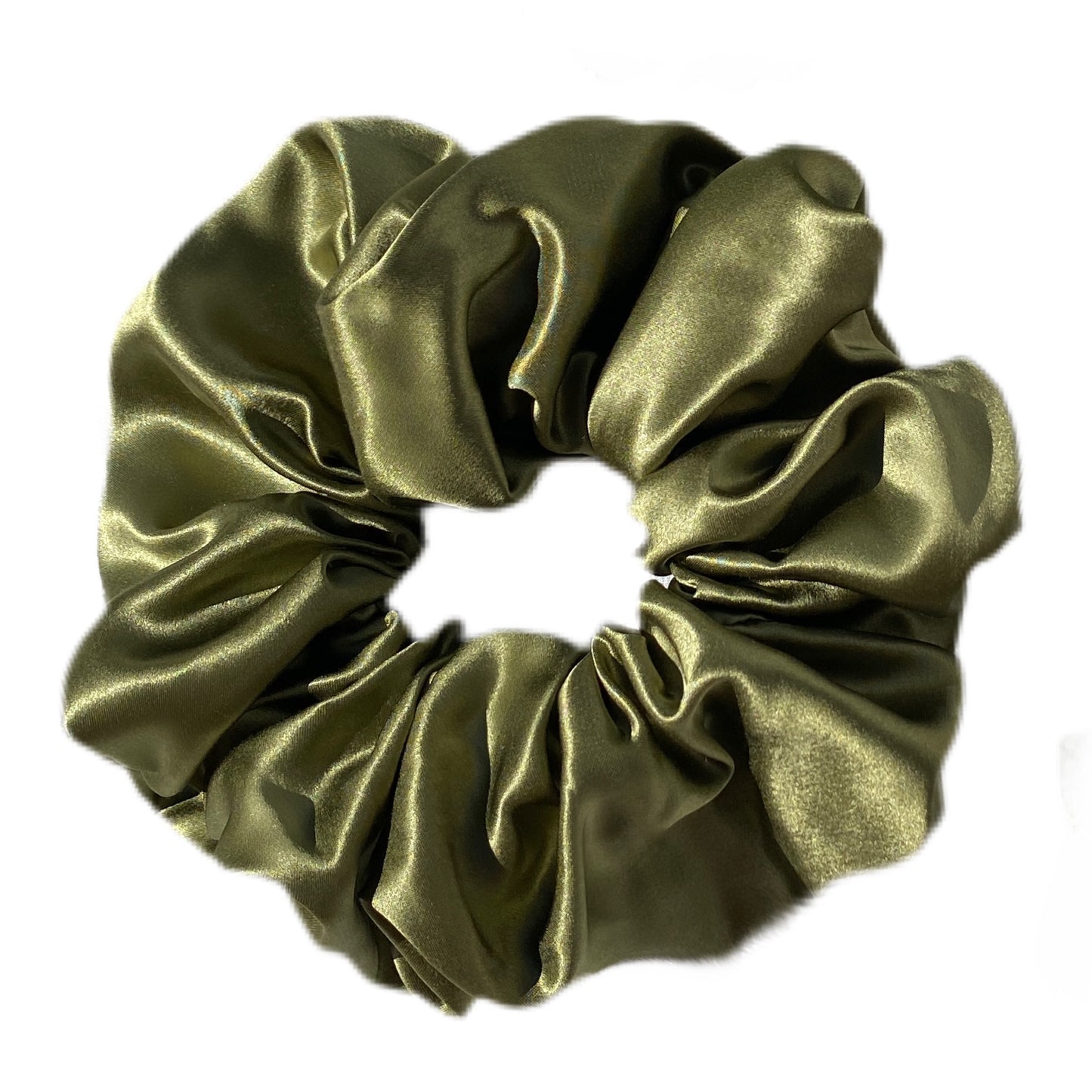 Organic XL Silk Scrunchie - Olive