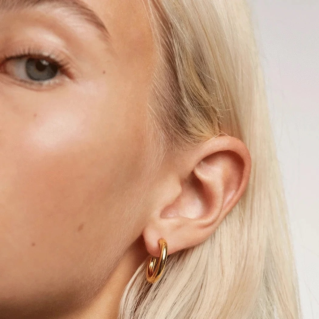 Gold Hoop Earrings - Small